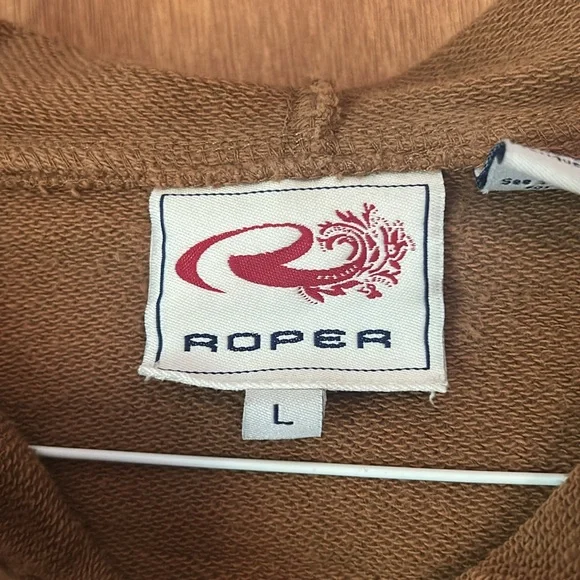 Vintage Roper Zip Up Hooded Embellished Sweatshirt. Women’s large - Picture 4 of 8